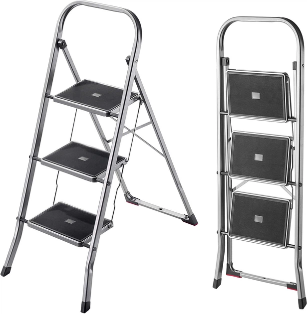 Сталева драбина Kadax Toro з платформою 3 сходинки 150 кг K6584 (5903699457283) - зображення 3