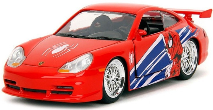 Колекційна металева модель Jada Porsche 911 GT3 Людина-павук MS-715 (4006333093722) - зображення 2