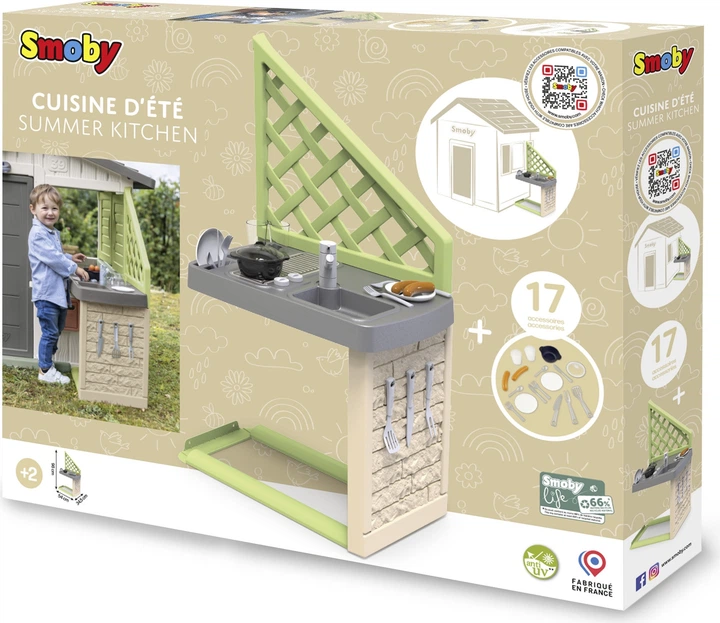 Літня кухня Smoby Toys Life для будинку з аксесуарами 54x34.5х98 см 7600810926 (3032168109261) - зображення 6