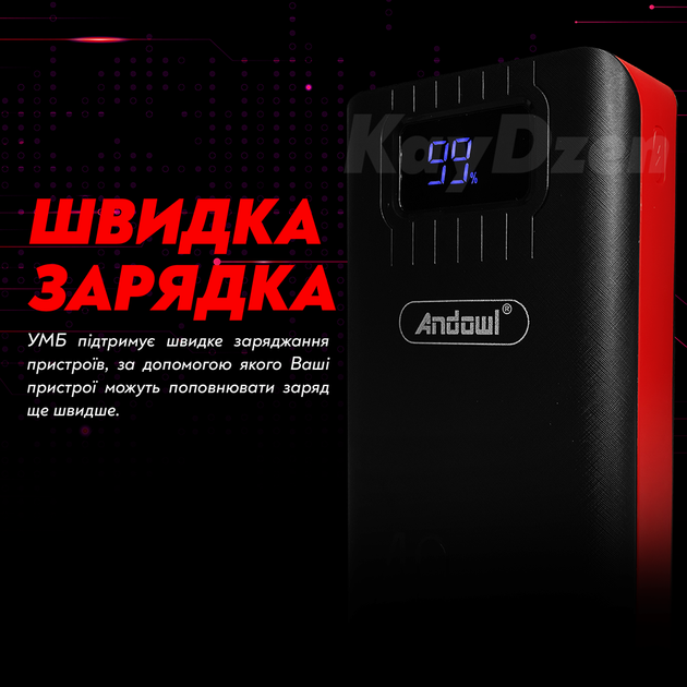 Повербанк умб 40000 mah Andowl power bank Q-CD701X2 павербанк с