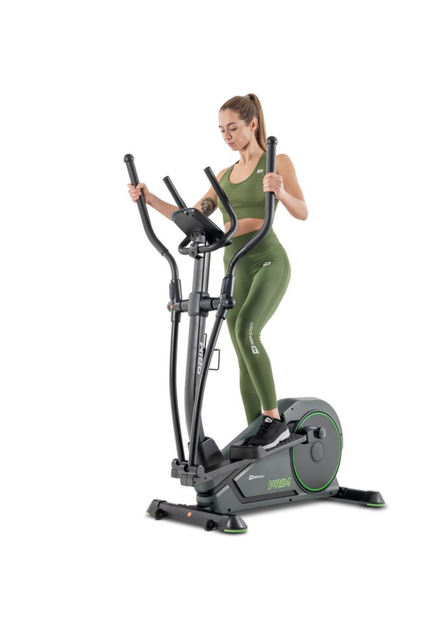 Орбитрек электромагнитный Hop-Sport HS-120C Prim Black-Green + Коврик до 120 кг - изображение 4