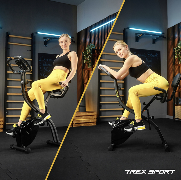 Велотренажер складной Trex Sport TX-360XB PYRO Black со спинкой до 120 кг - изображение 4