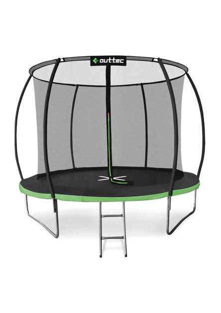 Батут детский 10ft (312cm) Outtec Premium черно-серый с внутренней сеткой, батут садовый для детей - Фото 3 Батут детский 10ft (312cm) Outtec Premium черно-серый с внутренней сеткой, батут садовый для детей - изображение 3