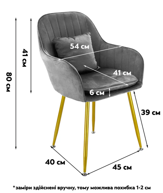 Стул в скандинавском стиле с мягкой обивкой DSF-316 Gray - изображение 7