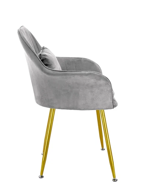 Стул в скандинавском стиле с мягкой обивкой DSF-316 Light Gray - изображение 4