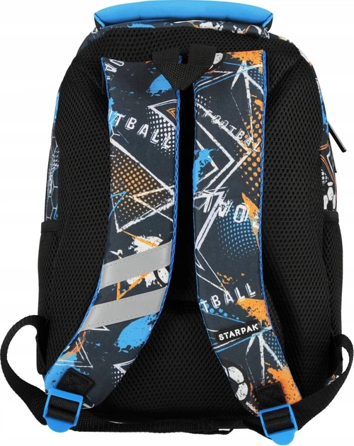Plecak szkolny StarPak Football Blue 38 x 25 x 18 cm (5905523681468) - obraz 2