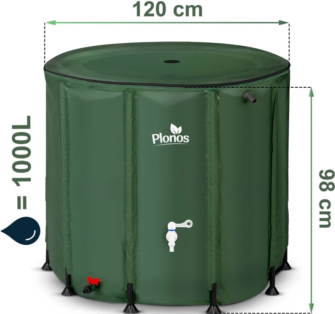 Резервуар для дощової води Plonos PL-523 1000 л (452300) - зображення 3
