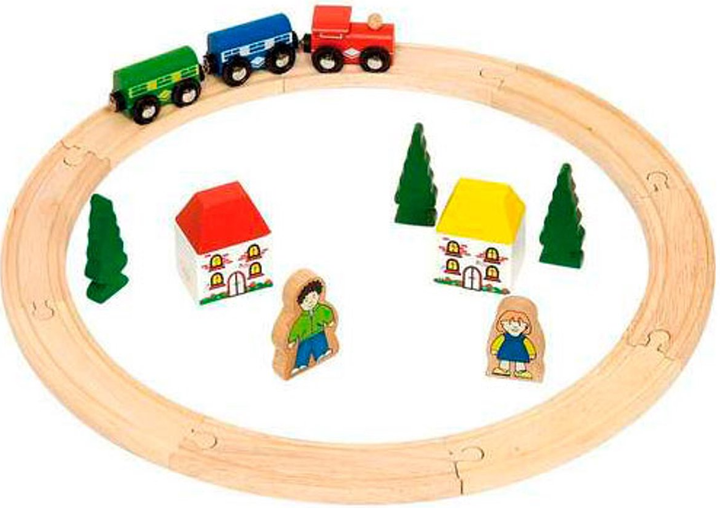 Дерев'яна залізниця  Bigjigs Мій перший залізничний трек 20 елементів (0691621090107) - зображення 4
