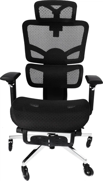 Офісне крісло Hedo ергономічне регульоване з сітки Чорне 99716 (5904041162237) - зображення 2