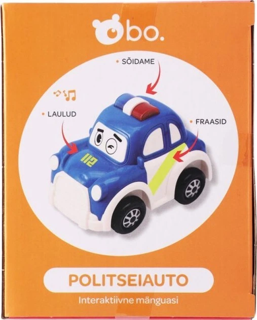 Поліцейська машинка bo. Interactive police car (Estonian language) (4743199080182) - зображення 2