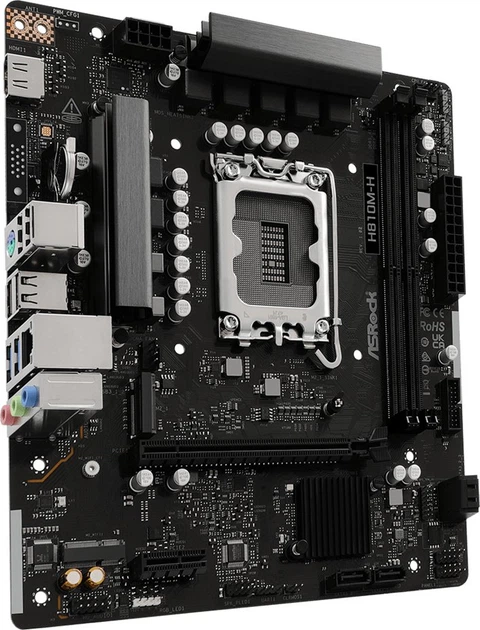 Материнська плата ASRock H810M-H mATX LGA1851 DDR5 (4711581490833) - зображення 2