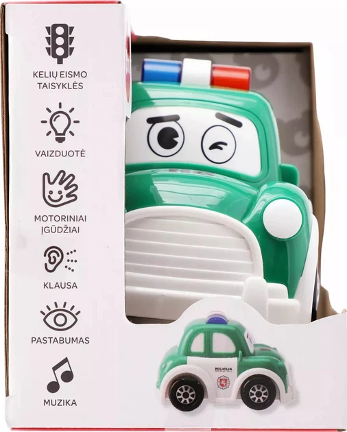 Поліцейська машинка bo. Interactive police car (Lithuanian language) (4743199080199) - зображення 3