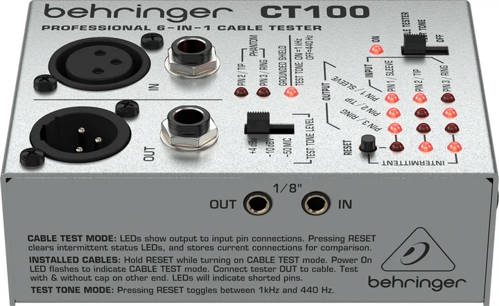 Кабельний тестер Behringer CT100 (SUP_as99) - зображення 4