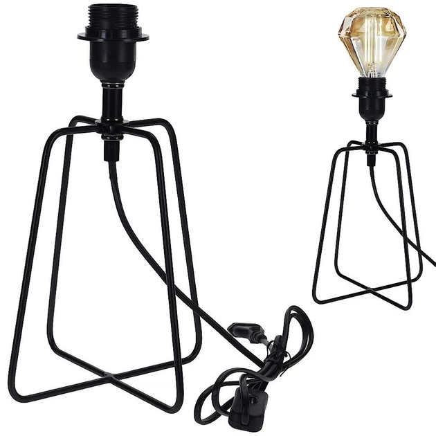 Lampa stołowa AM63 569043 metalowa 21 cm Czarna (8719987224737) - obraz 4