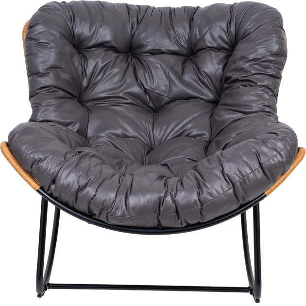 Fotel bujany Hedo Skandynawski kokon z podnóżkiem Szary 99935 (5904041163562) - obraz 5