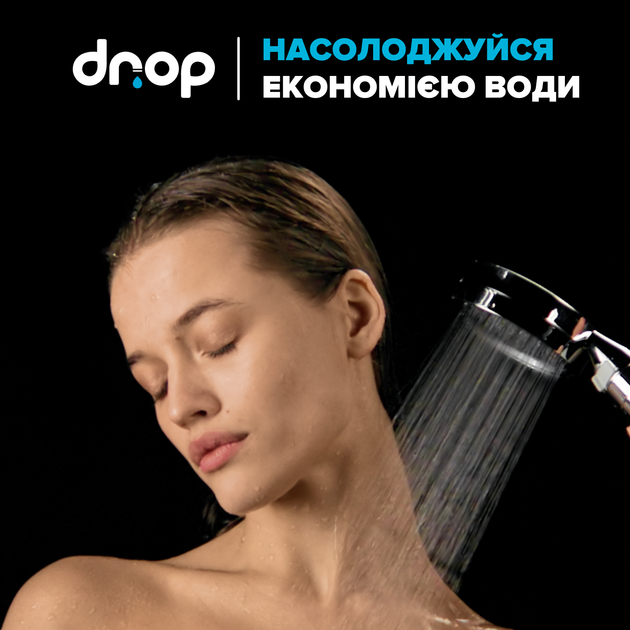 Гайка головки душової лійки DROP FACEPALCE-RING-NANO пластикова - Фото 4 Гайка головки душової лійки DROP FACEPALCE-RING-NANO пластикова - зображення 4