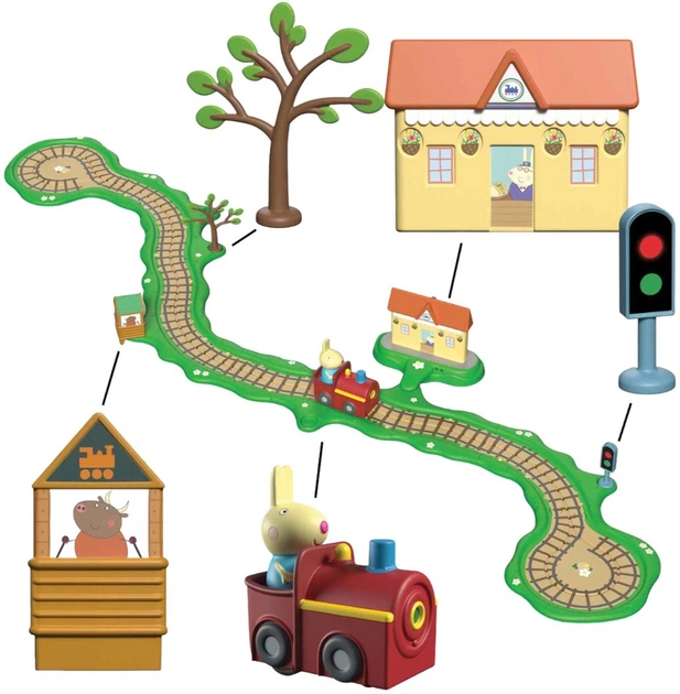 Ігровий набір Peppa Pig Whiz Around Модульна колія для транспортних засобів (6097015922995) - зображення 2