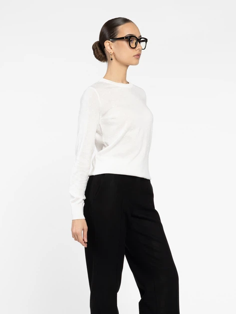 Джемпер жіночий білий бавовняний Arber Crew-neck WD1 WTR-180 XS білий (W10.56.00.535) - изображение 3