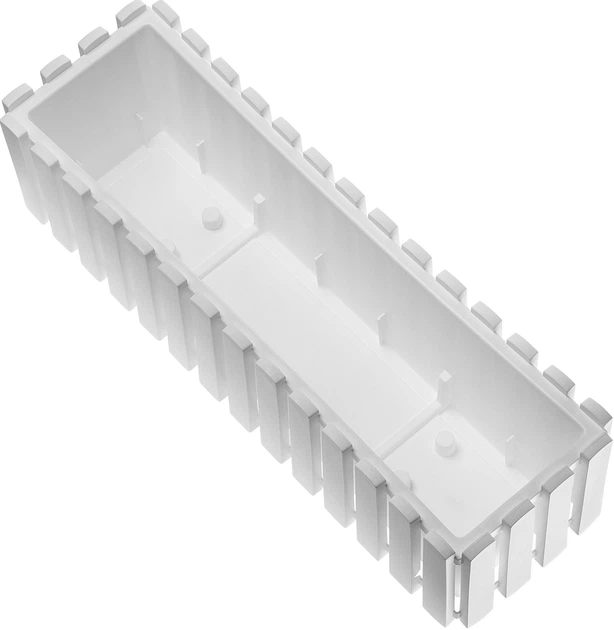 Skrzynia balkonowa Kadax Glifada 58 x 18 x 16.5 cm Biała (K8031) - obraz 4