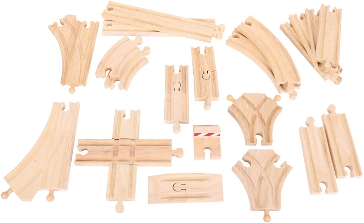 Zestaw drewnianych torów Bigjigs Rail do rozbudowy zestawu kolejowego 25 elementów (0691621090527) - obraz 2