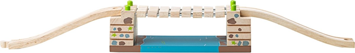 Drewniany zestaw do rozbudowy torów kolejowych Bigjigs Rail Most zwodzony nad rzeką (0691621092200) - obraz 3