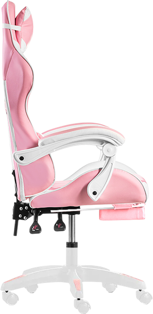 Fotel gamingowy Hedo regulowany z podnóżkiem Różowy 100044 (5907184130064) - obraz 2
