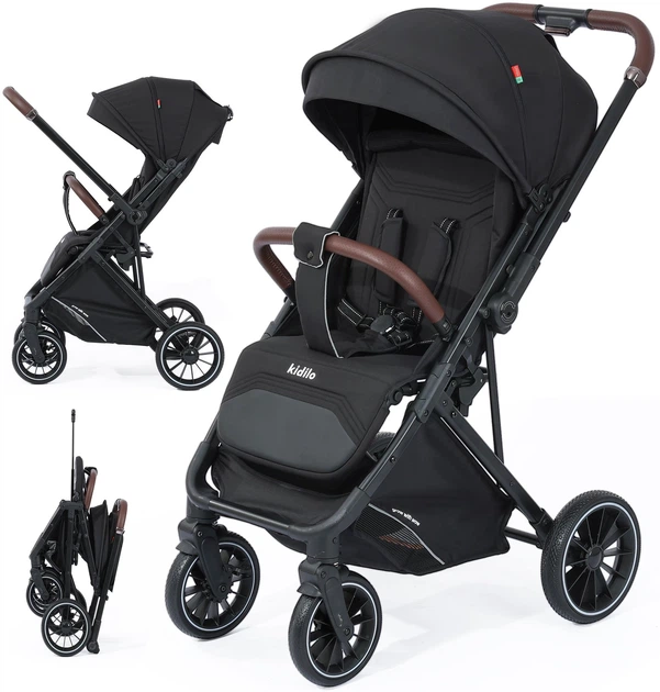 Коляска прогулочная Kidilo 6530B Black (1171376) (Kidilo 6530B black) - изображение 2