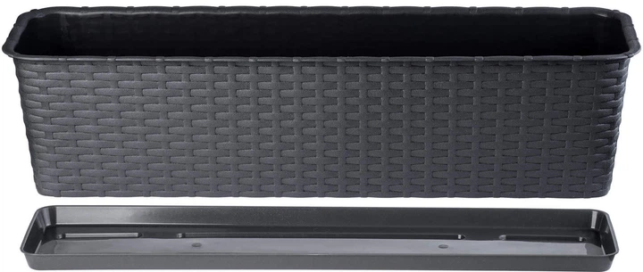 Skrzynia balkonowa z podstawką Kadax Frette 60 cm Antracyt (K2872) - obraz 4