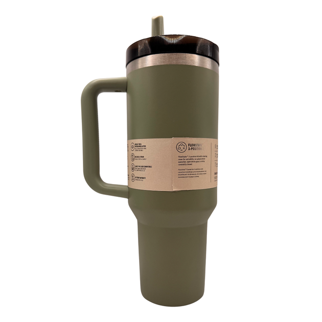 Термос термокружка Stanley Quencher ProTour Flip Straw Tumbler из нержавеющей стали 1,18 л Sage Green KT7001954 - Фото 8 Термос термокружка Stanley Quencher ProTour Flip Straw Tumbler из нержавеющей стали 1,18 л Sage Green KT7001954 - изображение 8