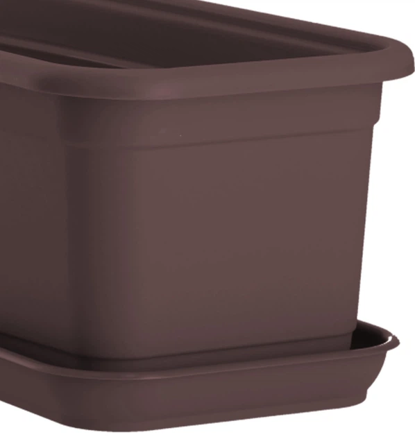 Skrzynia balkonowa z podstawką Kadax Evron 83 x 17.9 x 13.4 cm Brązowa (5903699482810) - obraz 2