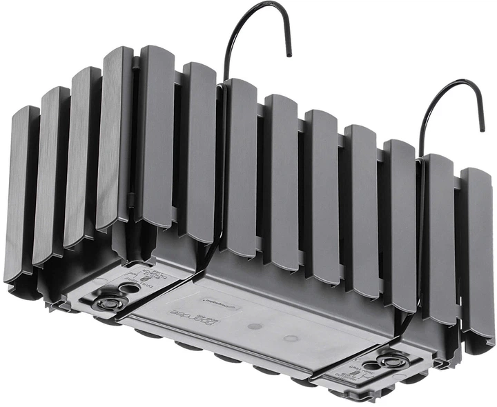 Skrzynia balkonowa Kadax Glifada 38 x 18 x 16.5 cm Szara (K8429) - obraz 3