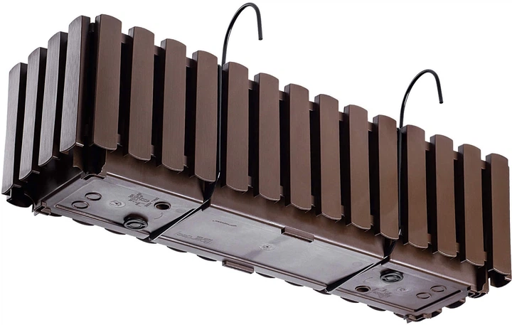 Skrzynia balkonowa Kadax Glifada 58 x 18 x 16.5 cm Brązowa (K8431) - obraz 3