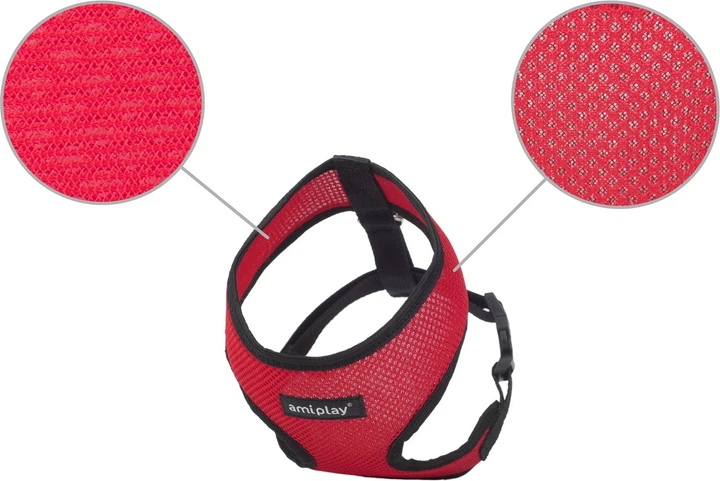Шлейки для собак Amiplay Scout Air L Червоні (5907563248878) - зображення 2