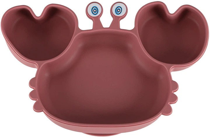 Zestaw naczyń dla dzieci Kik silikonowe krab ciemny róż 9 szt (5903039767973) - obraz 2
