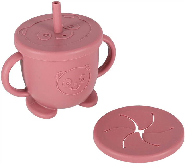 Zestaw naczyń dla dzieci Kik silikonowe krab ciemny róż 9 szt (5903039767973) - obraz 5