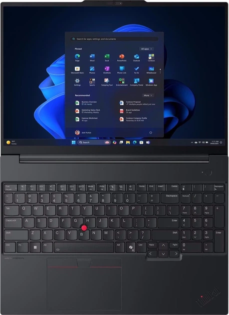 Laptop Lenovo ThinkPad E16 G3 (21SR006KMH) Black - obraz 4