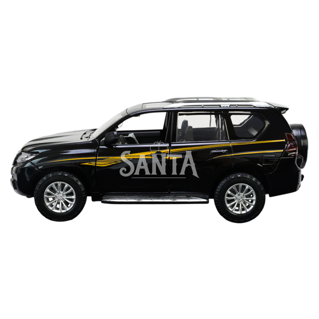 Іграшкова машинка металева Toyota Land Cruiser Prado Автопром Тойота джип 1:24, чорна, 20*7*8 см, (68270) - зображення 7