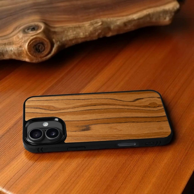 Накладка SkinBacker Wood для Apple iPhone 16 Plus Римская оливка (80151) - изображение 3
