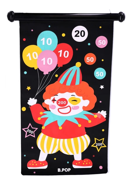 Zestaw do zabawy Hedo Magnetyczna tarcza dwustronna z rzutkami klaun 82664 (5904041139390) - obraz 2