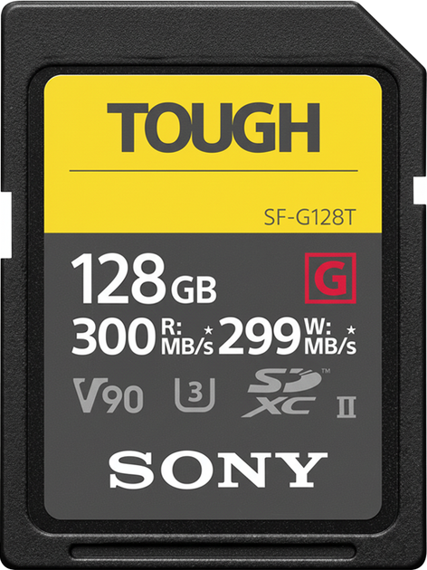 Карта памяти Sony SDXC 128GB Class 10 UHS-II U3 V90 (SFG1TG) - Фото 1 Карта памяти Sony SDXC 128GB Class 10 UHS-II U3 V90 (SFG1TG) - изображение 1