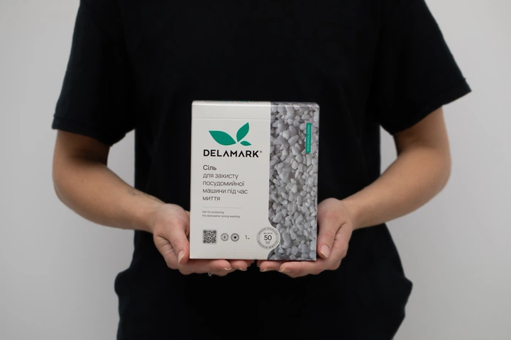 Соль Delamark для посудомоечной машины 1 кг (4820152330369) - Фото 2 Соль Delamark для посудомоечной машины 1 кг (4820152330369) - изображение 2
