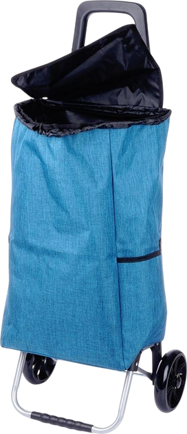 Wózek z torbą na zakupy Orion 40 l Niebieski (8592381177065) - obraz 2