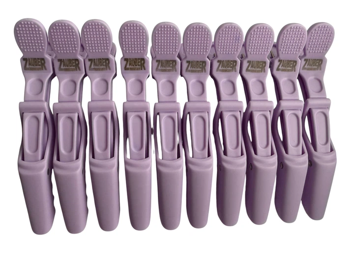 Зажим для волос «Крокодил» пластиковый (лиловый) Zauber-manicure 06-092B-10 - Фото 2 Зажим для волос «Крокодил» пластиковый (лиловый) Zauber-manicure 06-092B-10 - изображение 2