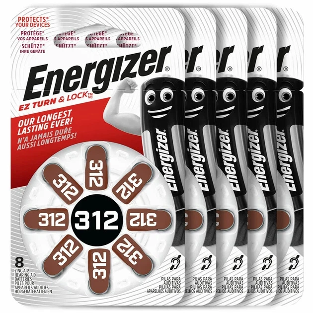Батарейка ZA312 Energizer Zinc Air PR41 1,45 V-40 ШТУКИ (срок до 05.2029)-для слухового аппарата - Фото 1 Батарейка ZA312 Energizer Zinc Air PR41 1,45 V-40 ШТУКИ (срок до 05.2029)-для слухового аппарата - изображение 1