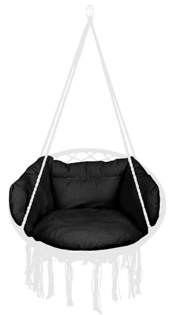 Poduszka KIK LUARO na hustawke wiszaca bocianie gniazdo miekka czarna (5903039748149) - obraz 4