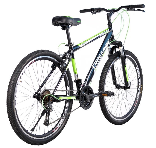 Велосипед горный 26 дюймов Crossride Shark, рама 17" (Черно-зеленый) - изображение 3