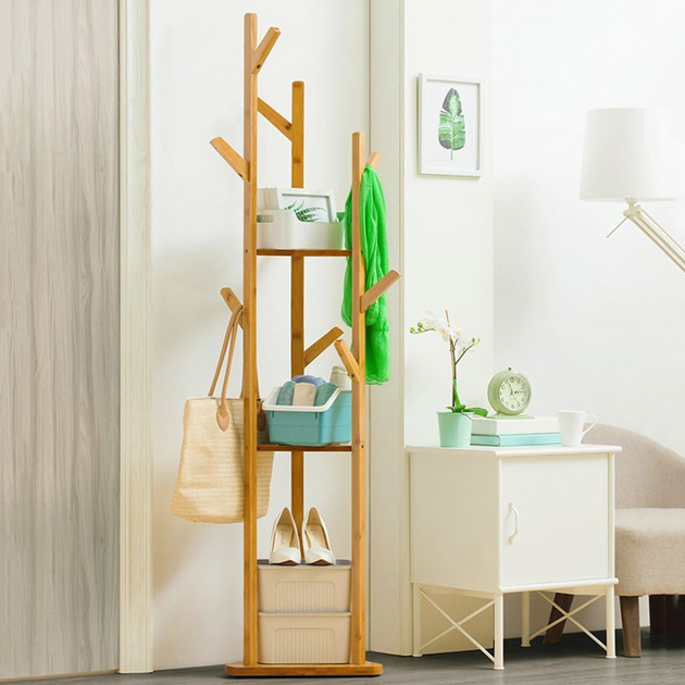 Wieszak na ubrania Hedo bambusowy w kształcie drzewa (5904041149399) - obraz 4