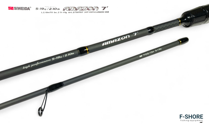 Спиннинг карбоновый Siweida Amazon 5-19g 2.1 m (2750707) - изображение 5