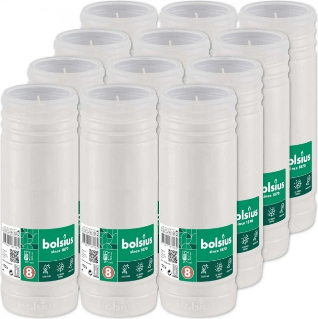 Wkład do zniczy parafinowy Bolsius RP8 170H 12 szt (8717847177179) - obraz 2
