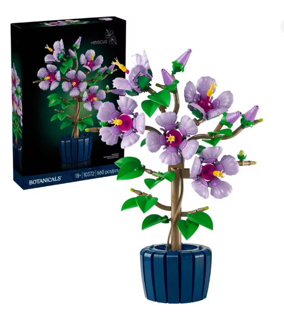 Конструктор Hibiscus flowers квітка у вазоні - зображення 4